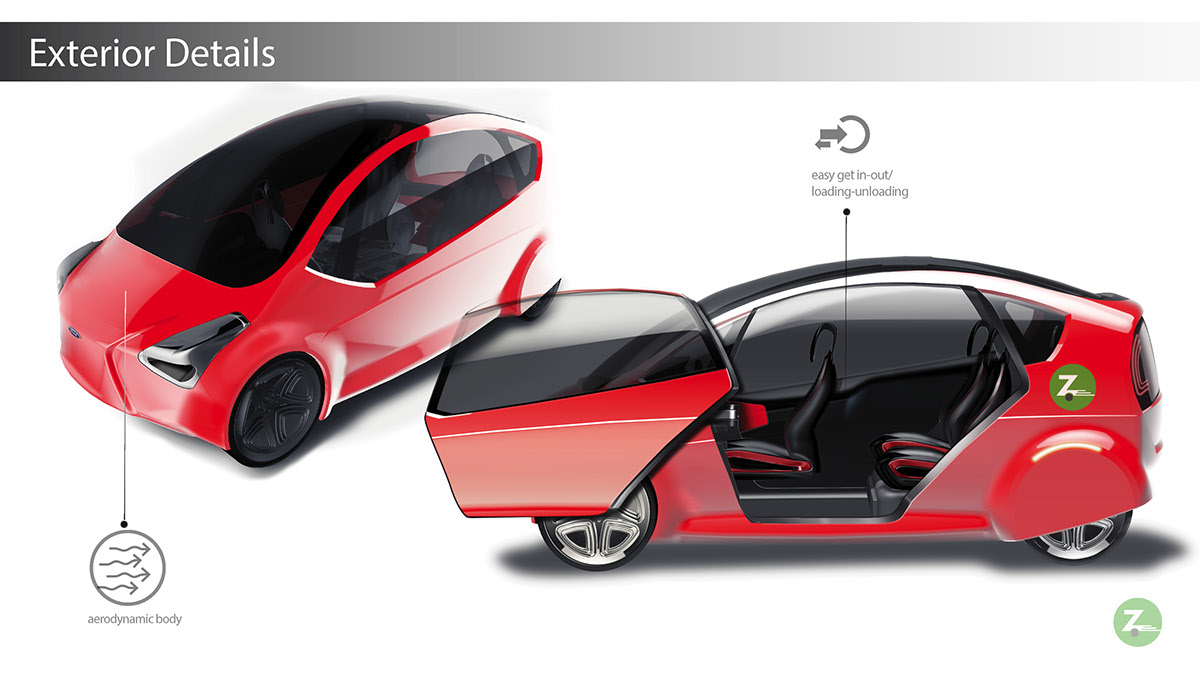zipcar Autonomous car sketch car photoshop Interior Car Interior seat