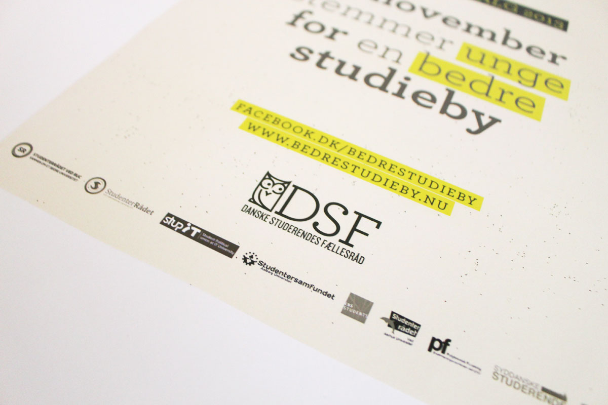 DSF matilde digmann designs danske studerendes fællesråd logo identitet Kommunalvalg 2013 unge stemmer for en bedre studieby
