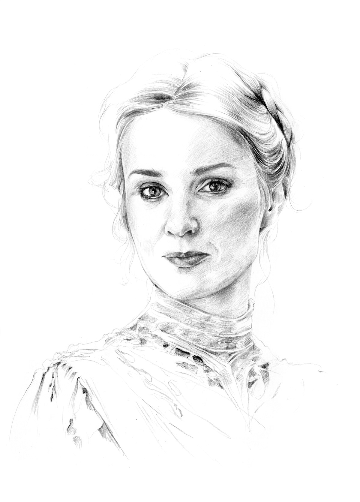 actress Cinema Drawing  ILLUSTRATION  pencil portrait