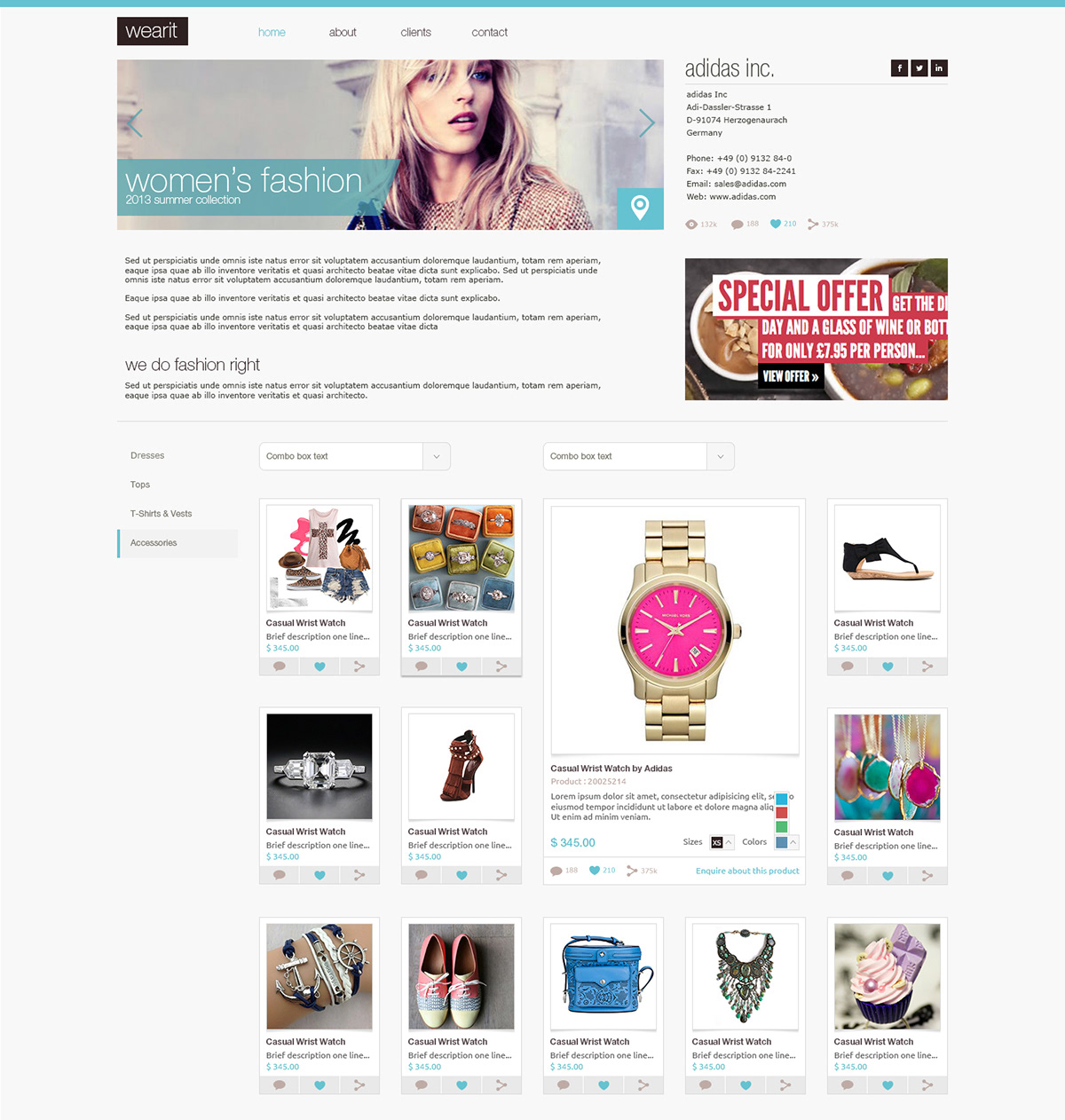 Clothing Web Design  Web UI Design