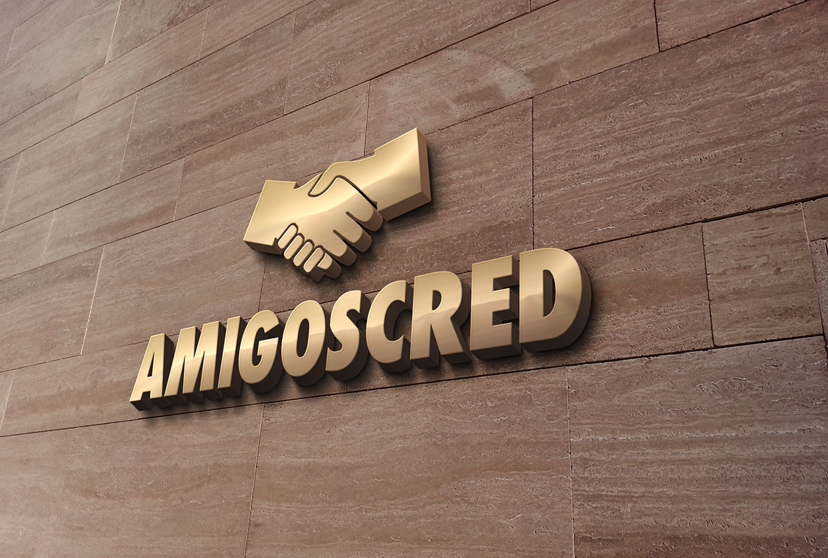 AmigosCred logo design Logotipo Gabriel Soligo