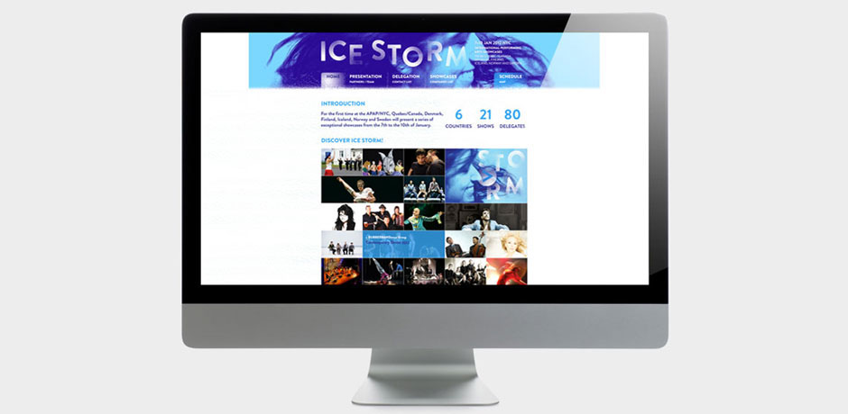 New York ice identity Web showcase editorial brochure programme