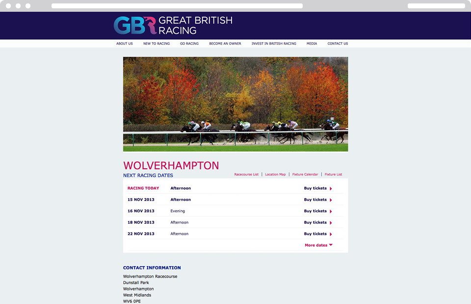 Website horse Horse racing British Horse Racing Great British Racing