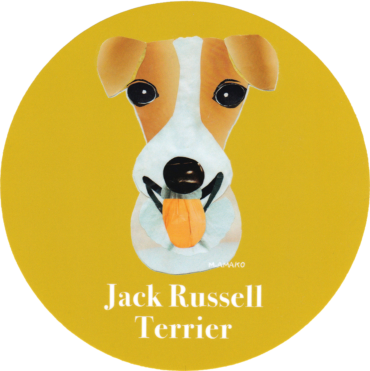 Adobe Portfolio jack russell terrier cut-outs 切り紙絵 cut-outs dog