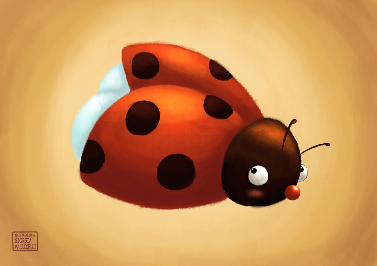 ladybug children illustration art of fairyworld artwork photoshop