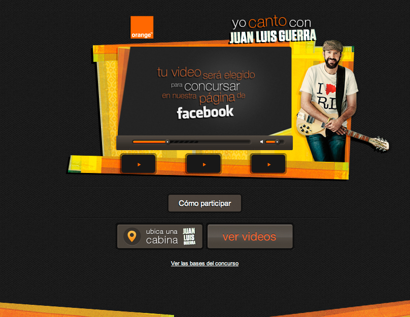 app application design Web Juan Luis Guerra orange orange dominicana