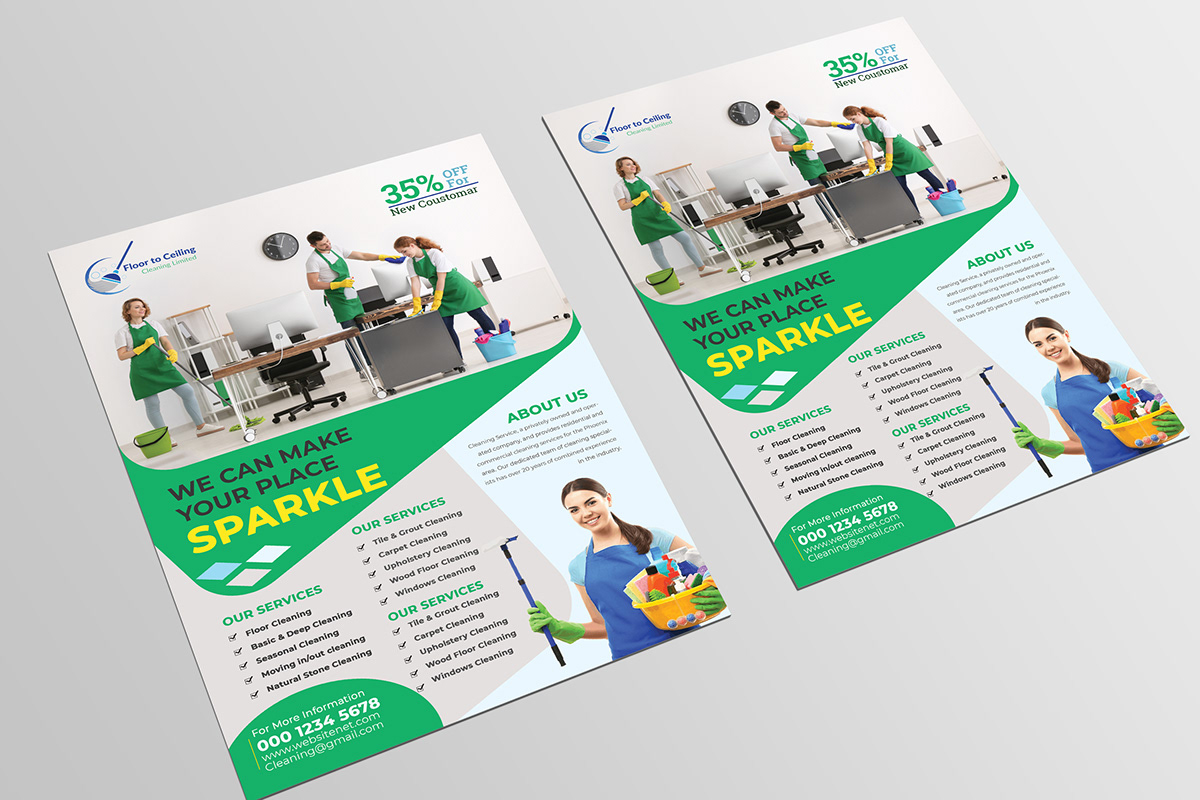 Cleaning Services Flyer Template on PhilaU Portfolios