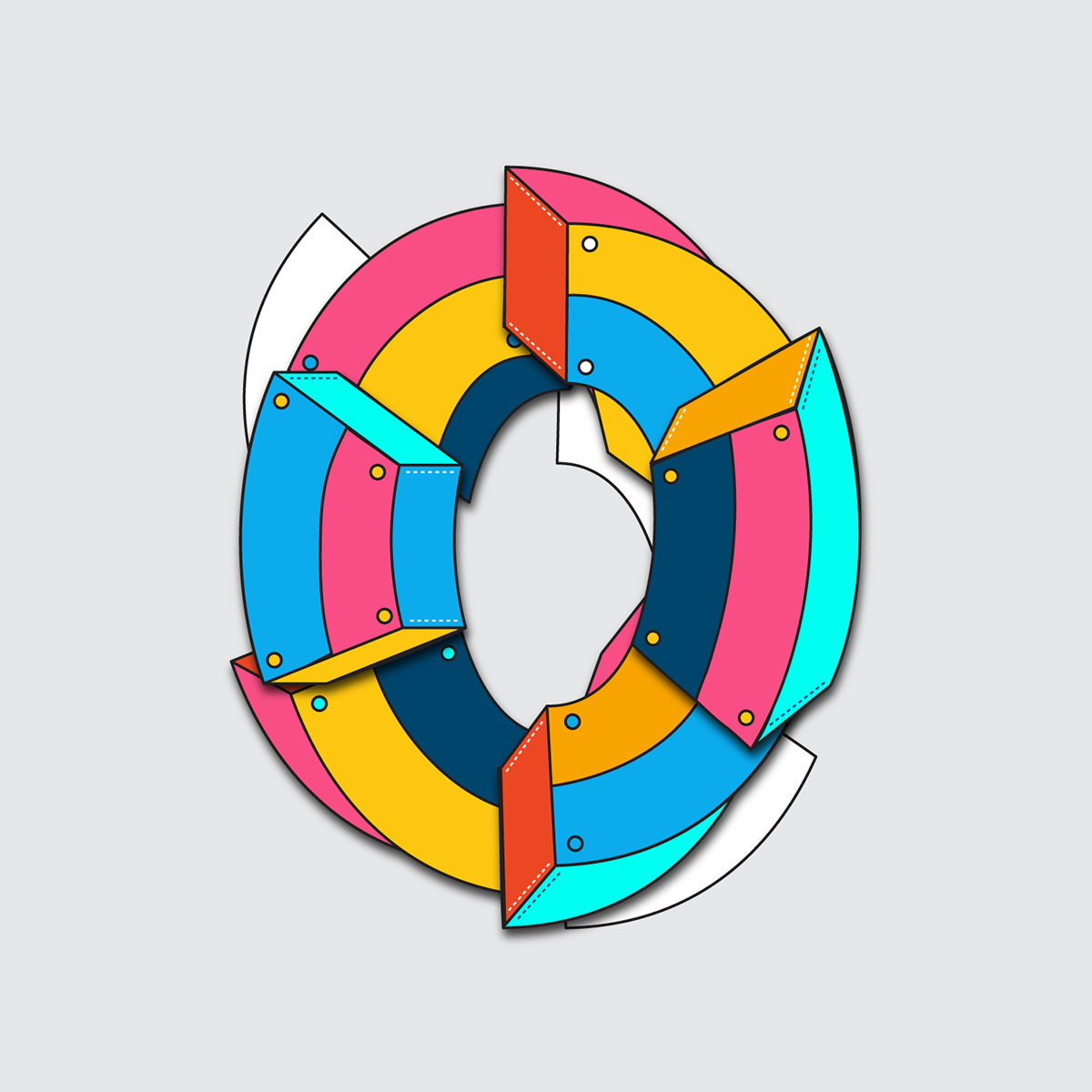 36daysoftype 36days type 3D Illustrator vector collage c4d SketchUP 36daysoftype03