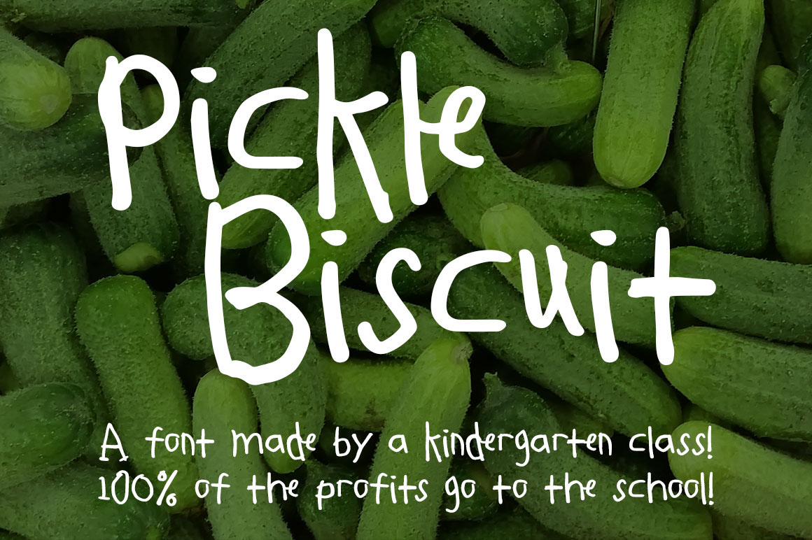 school kids font pickle biscuit children child boys girls