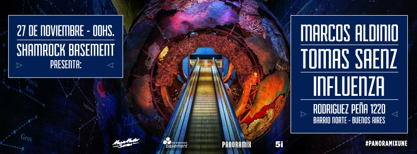 panoramix flyer poster Space  science fiction Events party djs electronic argentina Nightlife