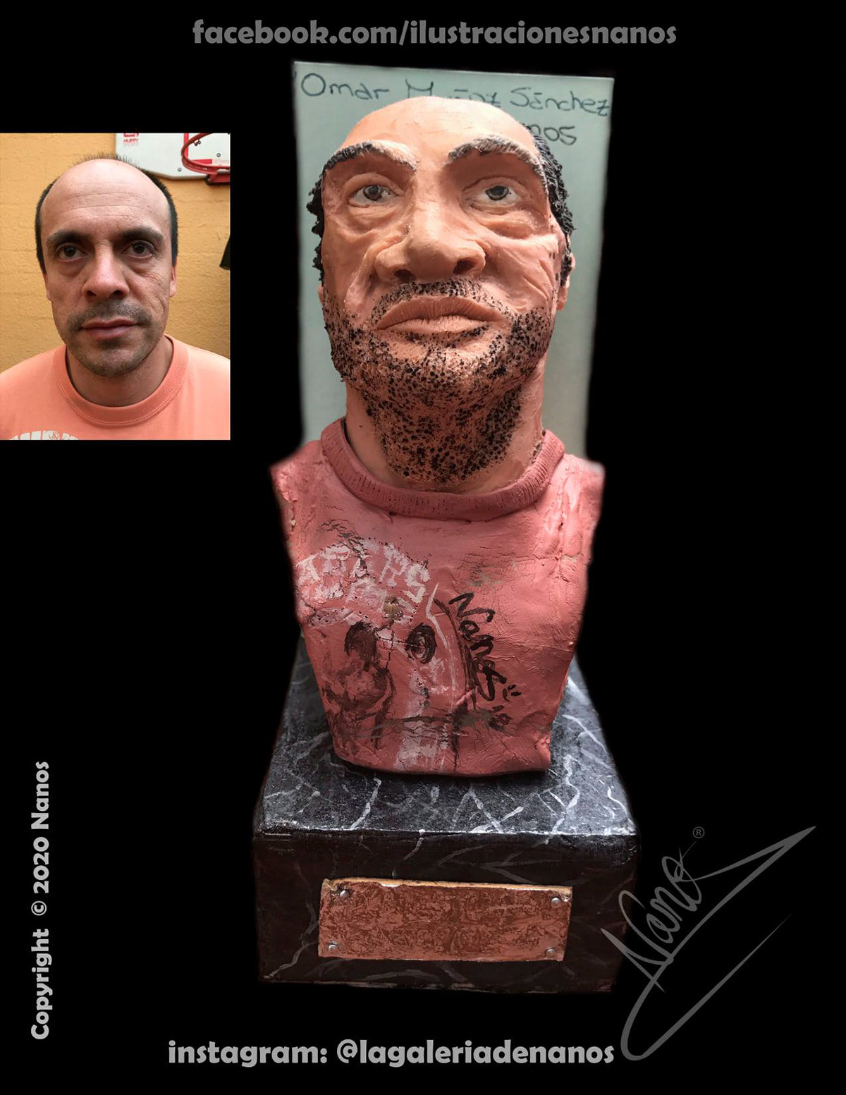 human face portrait sculpture clay plastilina Plasticine handmade artwork artist