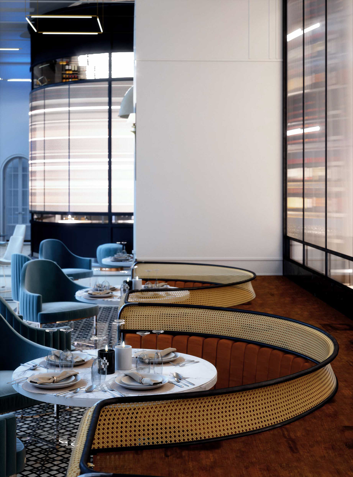 interior design  architecture bar restaurant bistro cafe Digital Art  rendering
