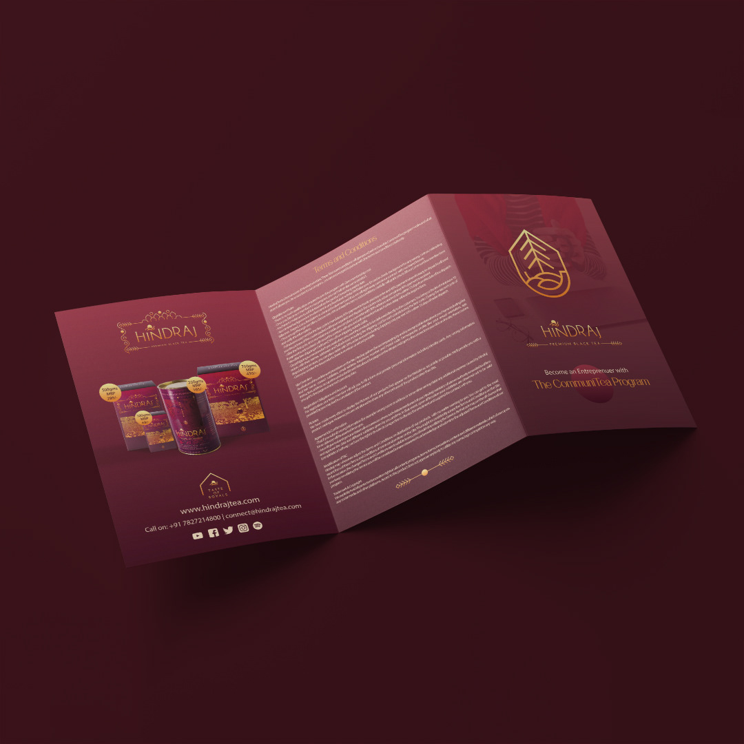 brochure design insert card leaflet design Booklet healthandwellness teabranding