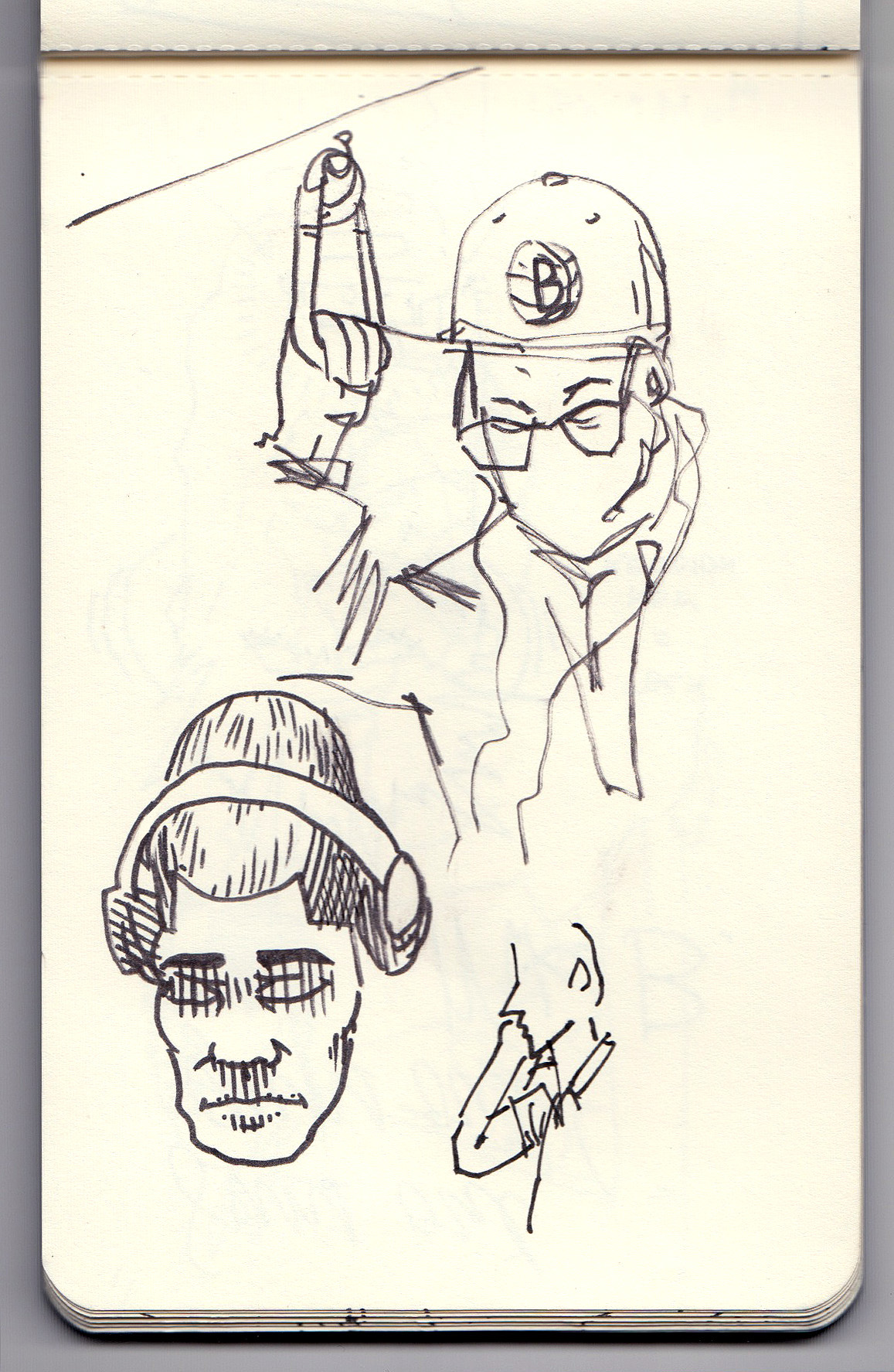 moleskine doodle Figure Drawing sketch subway metro studies