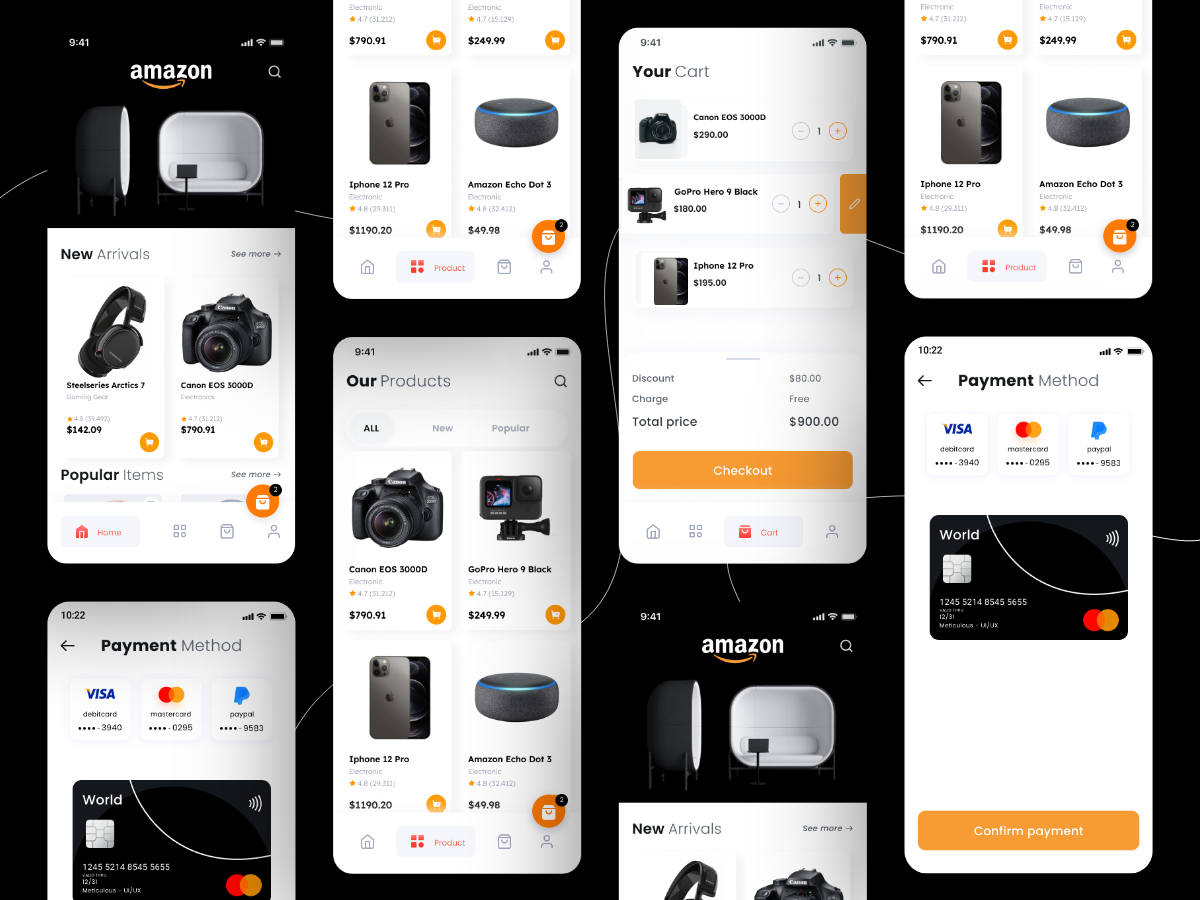Amazon Amazon App amazon store app Ecommerce ios online redesign Shopping UI/UX