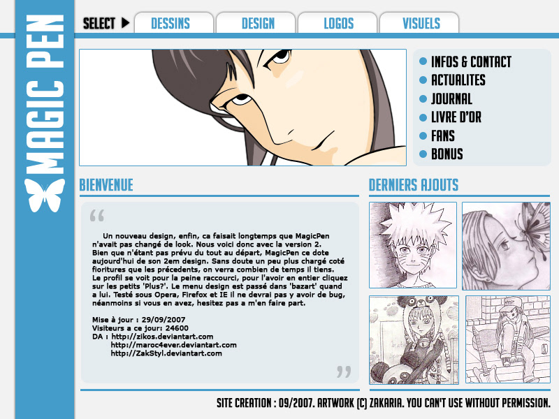anime Layout Webdesign WebInterface manga khouribga