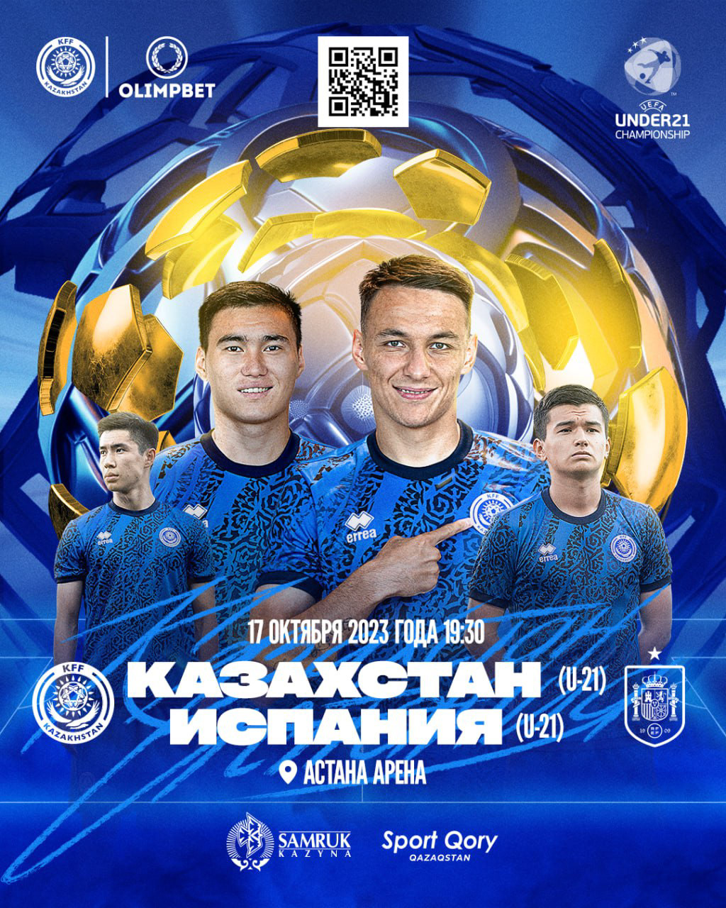 Sports Design collage art matchday soccer Social media post kazakhstan Euro 2024 uefa FIFA