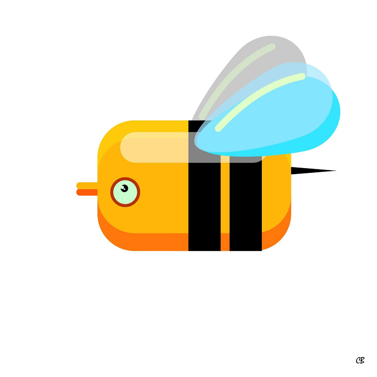 honey bee vector ILLUSTRATION  adobe illustrator animal flatdesign