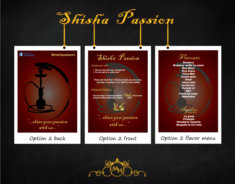 shisha menu design cyprus
