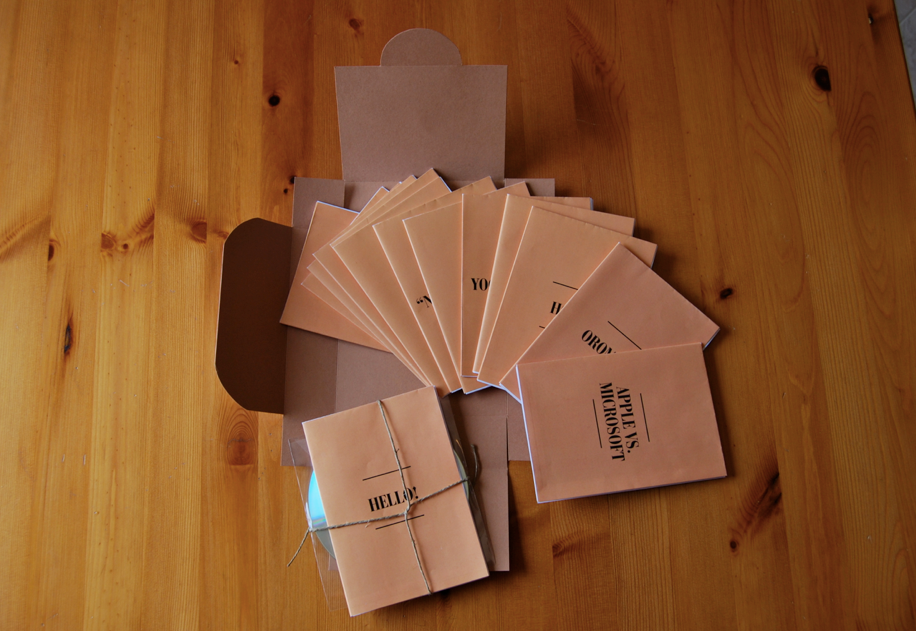 portfolio Packaging package a6 a3 stamp cardboard string