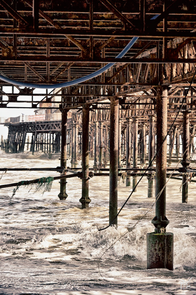 industrial archeology hastings pier Seaside decay fire