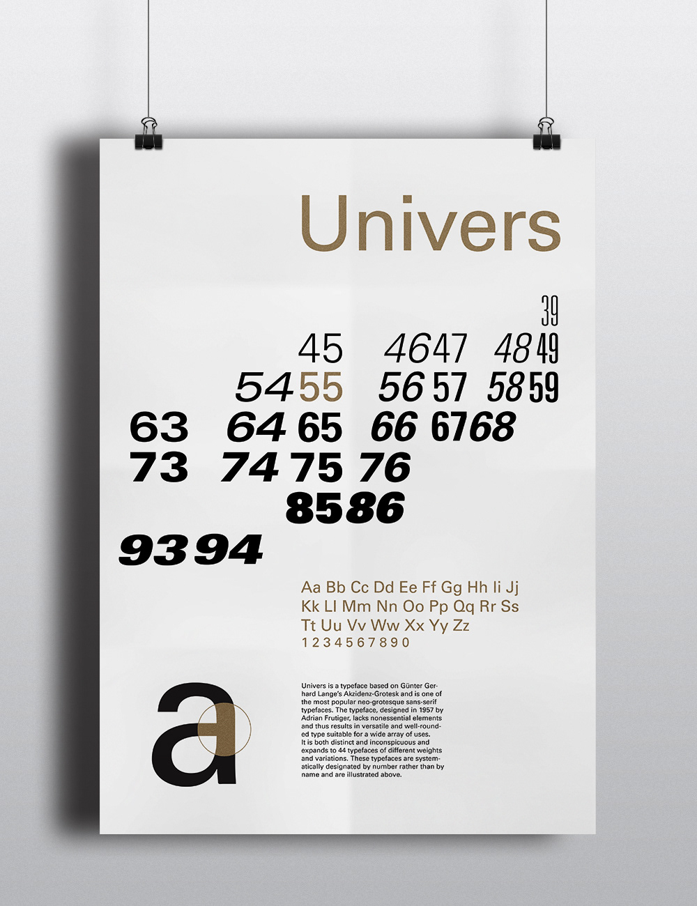 univers broadside poster type font Typeface
