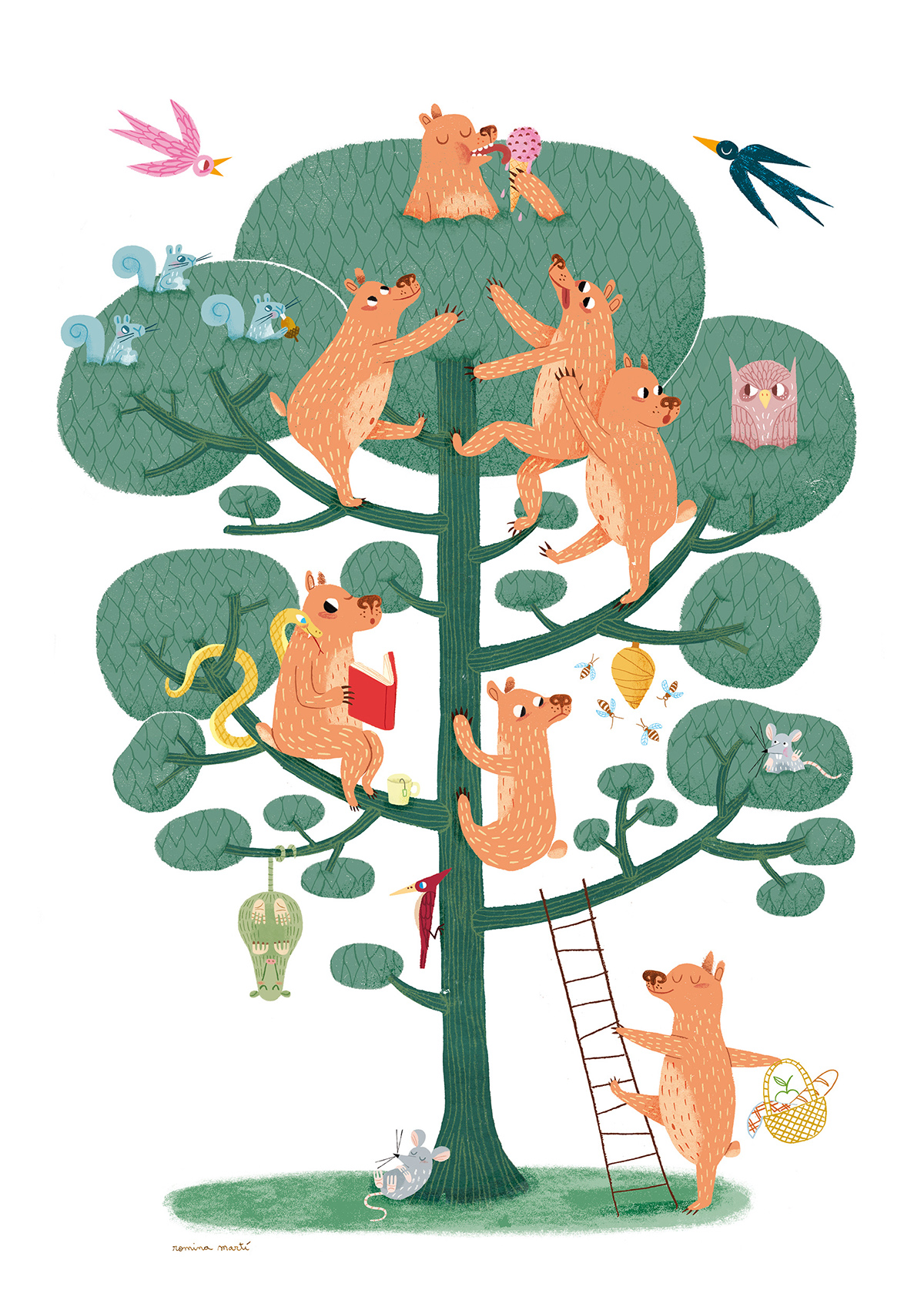 bears ice-cream children illustration Nature Tree  L'incanto del creato Rieti terminillo