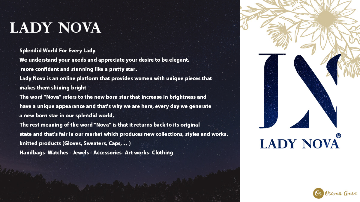 Lady Nova logo identity brandig photoshop Illustrator