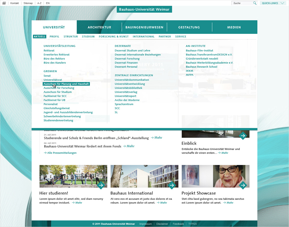 University weimar  bauhaus-universität Website katja grunwald