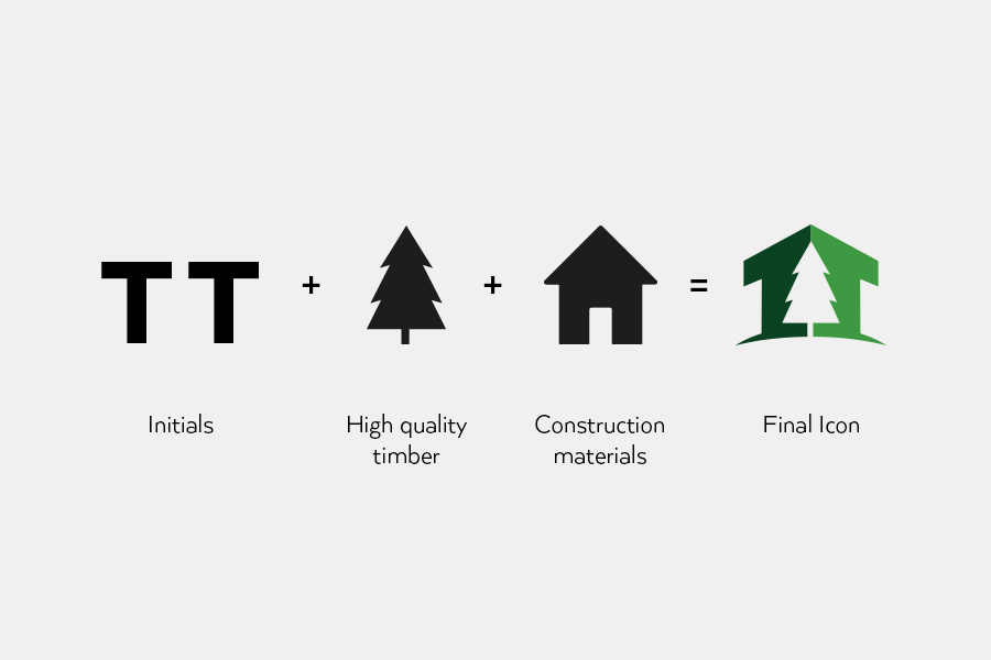 wood construction DIY building TIMBER Logo Design green merchant Tree  oak