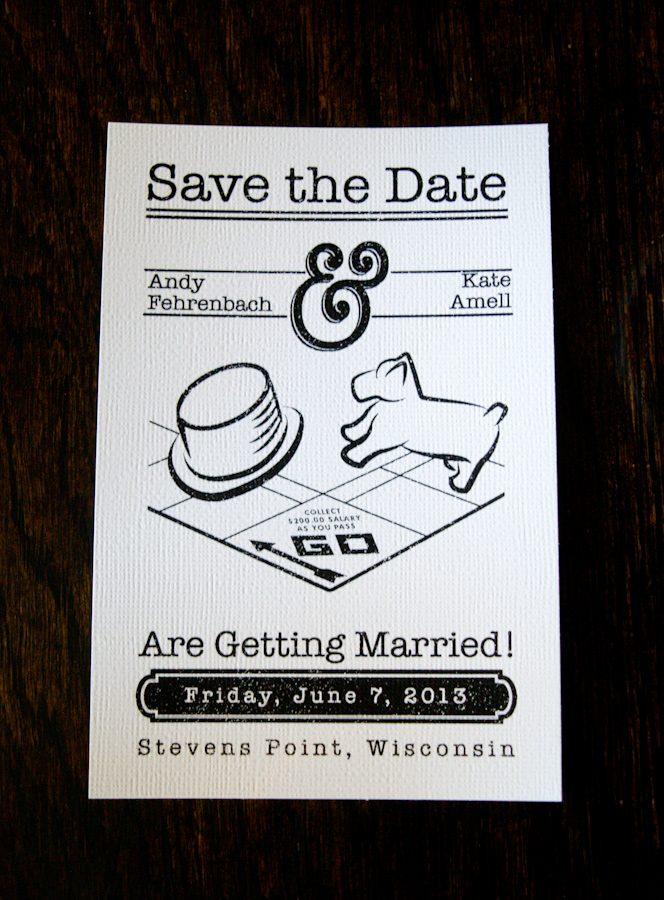 save the date  wedding Mass Mail thrifty Wisconsin