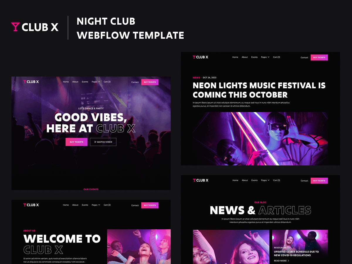 Night Club Webflow Template