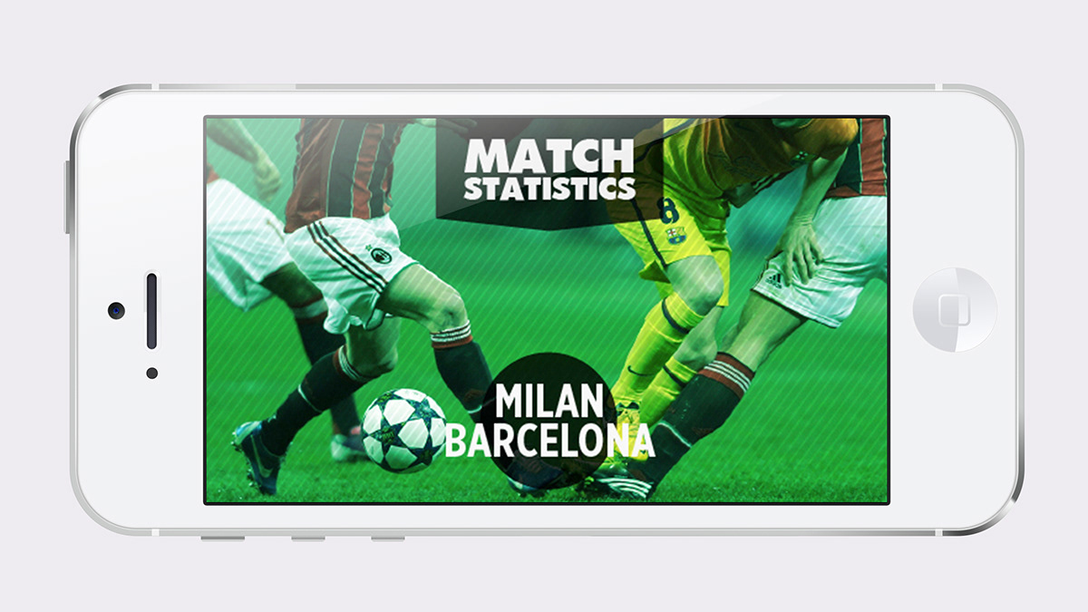 football footall match stats info statistics app iphone Futbol calcio milan barcelona Champions league partite