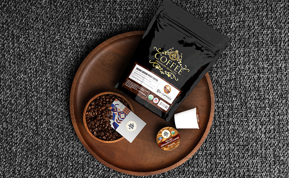 beans Coffee coffee branding Coffee K cups coffee packaging k cups keurig Logo Design medium roast coffee roasted coffee