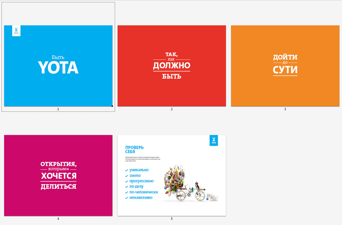 Yota GUI Web design print