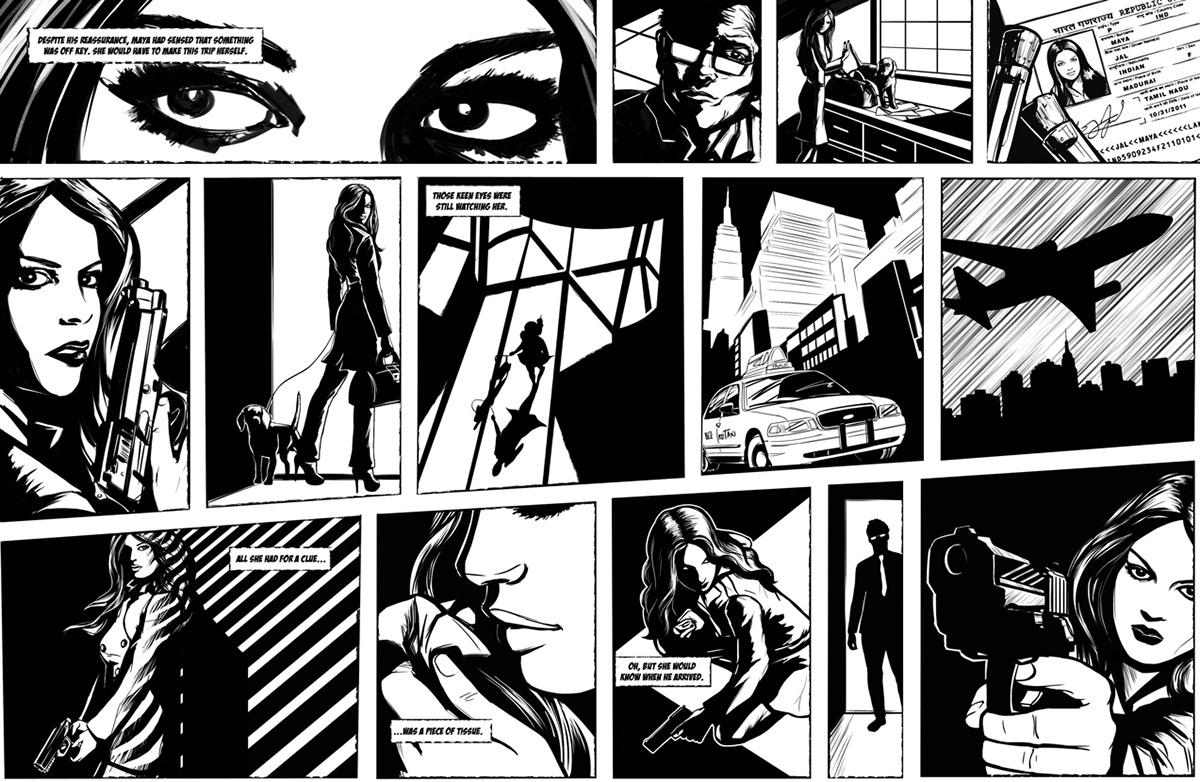 invogue in vogue vogue India comic Graphic Novel black and white tommel TOMMEL DESIGN graphic