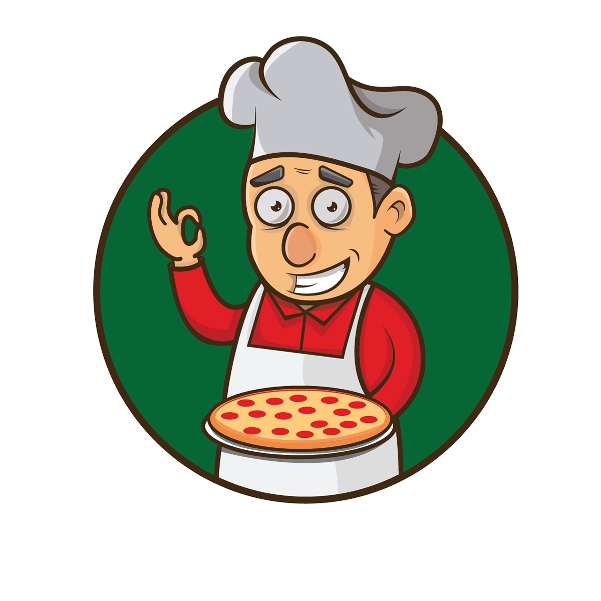 Pizza chef COCINERO ilustracion italiano pizzeria ILLUSTRATION  pizza shop italian