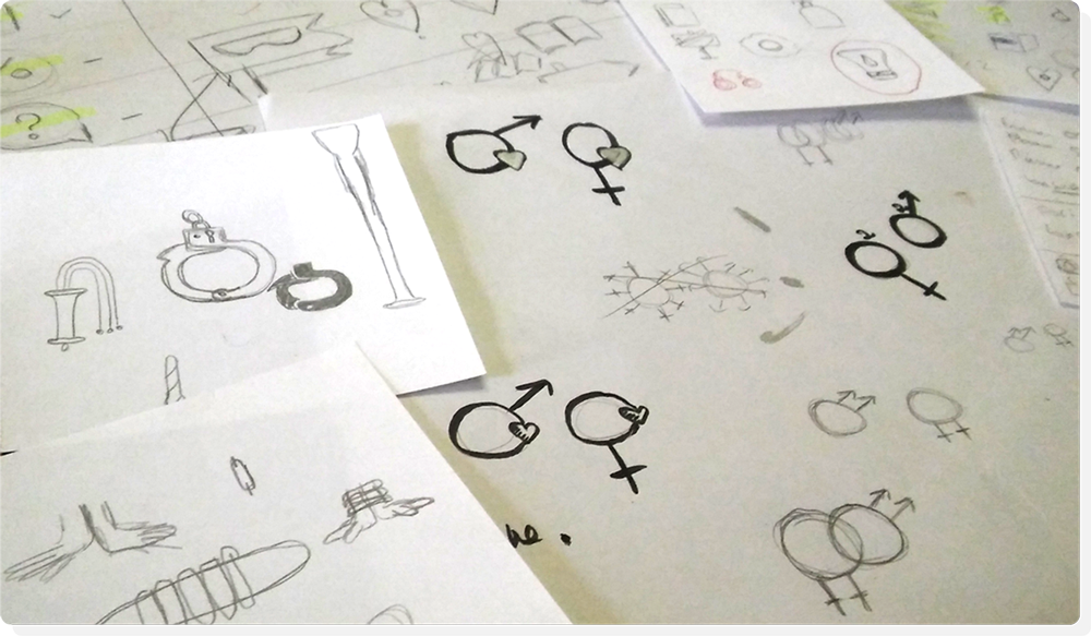 icons font-icon sex kinky soft Illustrator sketching