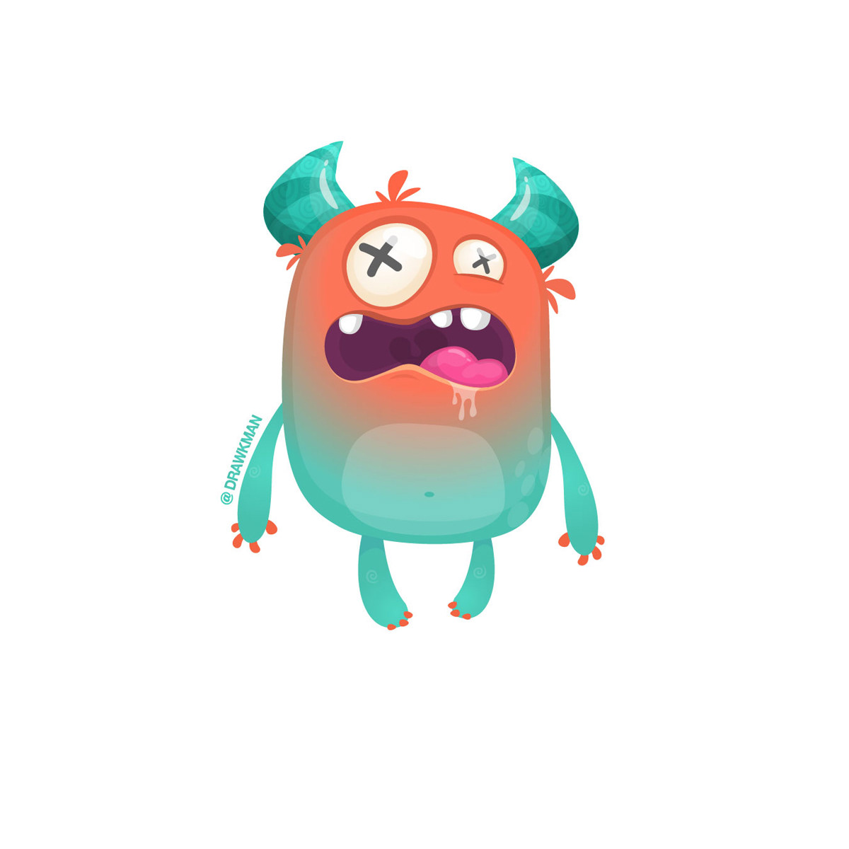 cartoon Character creature design drawkman drawkmancartoon Game Art ILLUSTRATION  monster vector