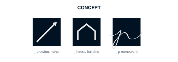 house building constructions skeleton monogram logo Stationery print flat flat design