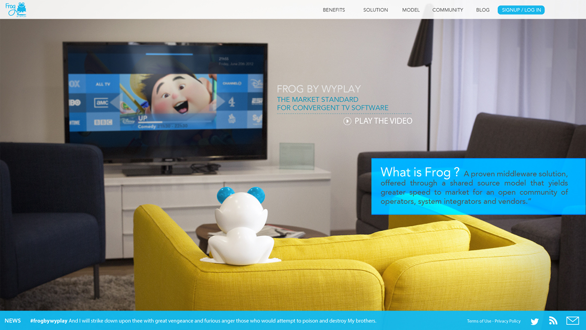 HTML css Website product website frog Wyplay