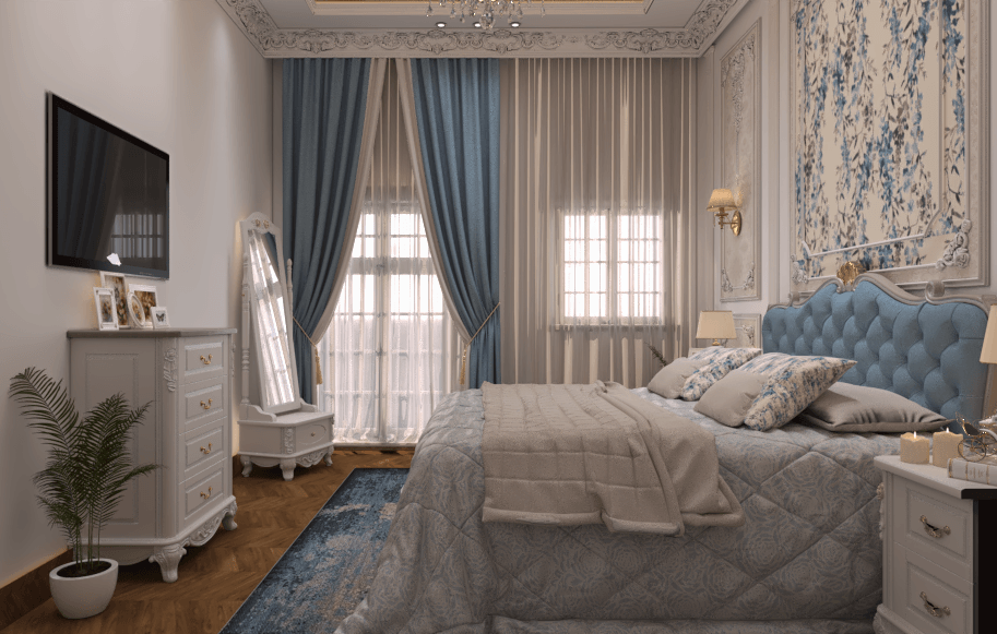 Classic bedroom blue