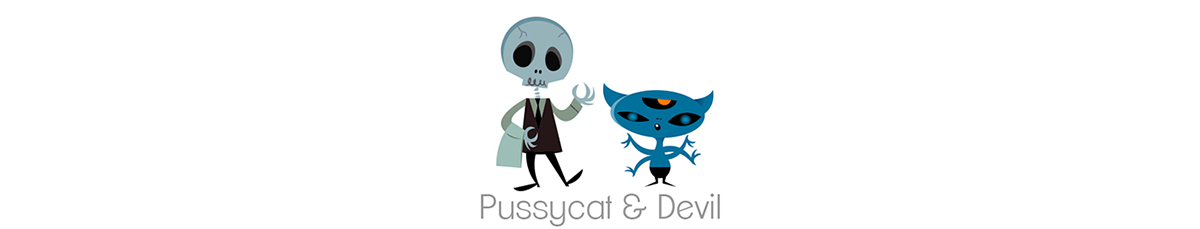 Character Cat devil game book magazine children art demon kitten story monster ghost Love