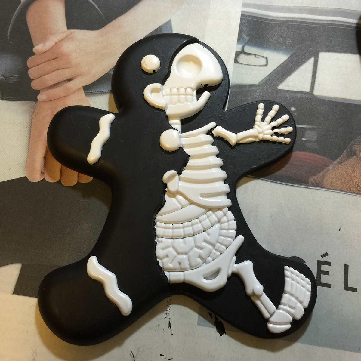 jason freeny Gingerbread skeleton Custom paint toy mighty jaxx collab
