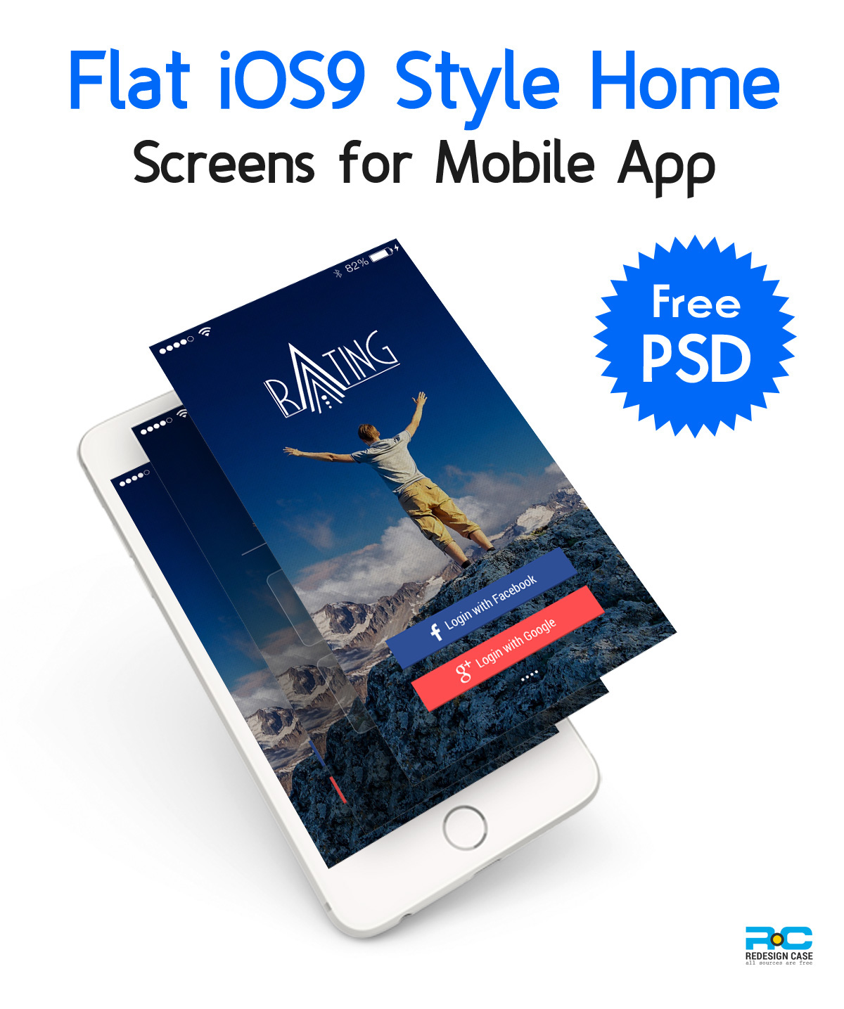 app iphone 6 psd ios9 ios8 android material design
