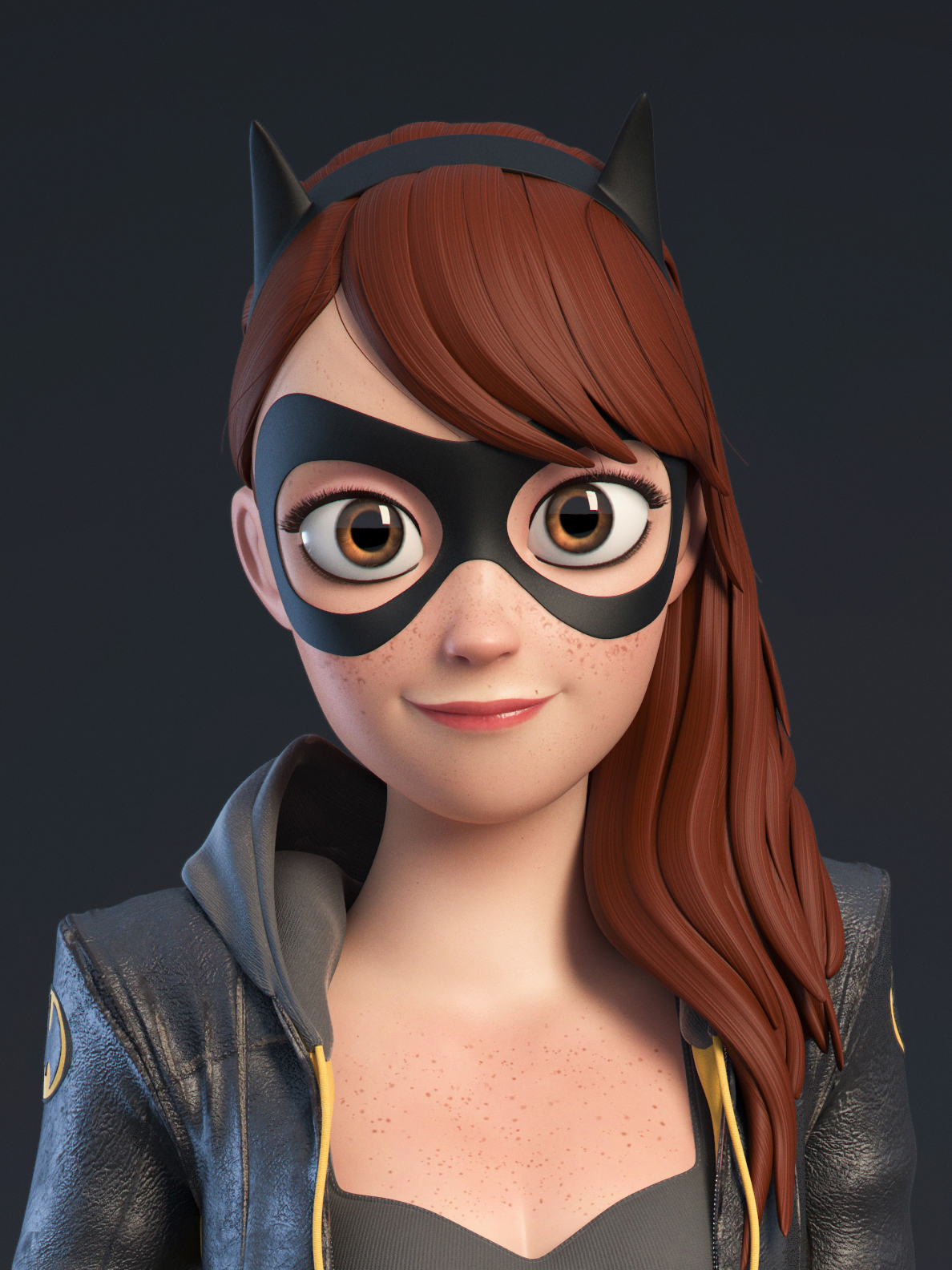 3D Batgirl Dc Comics Character helen chen modeling