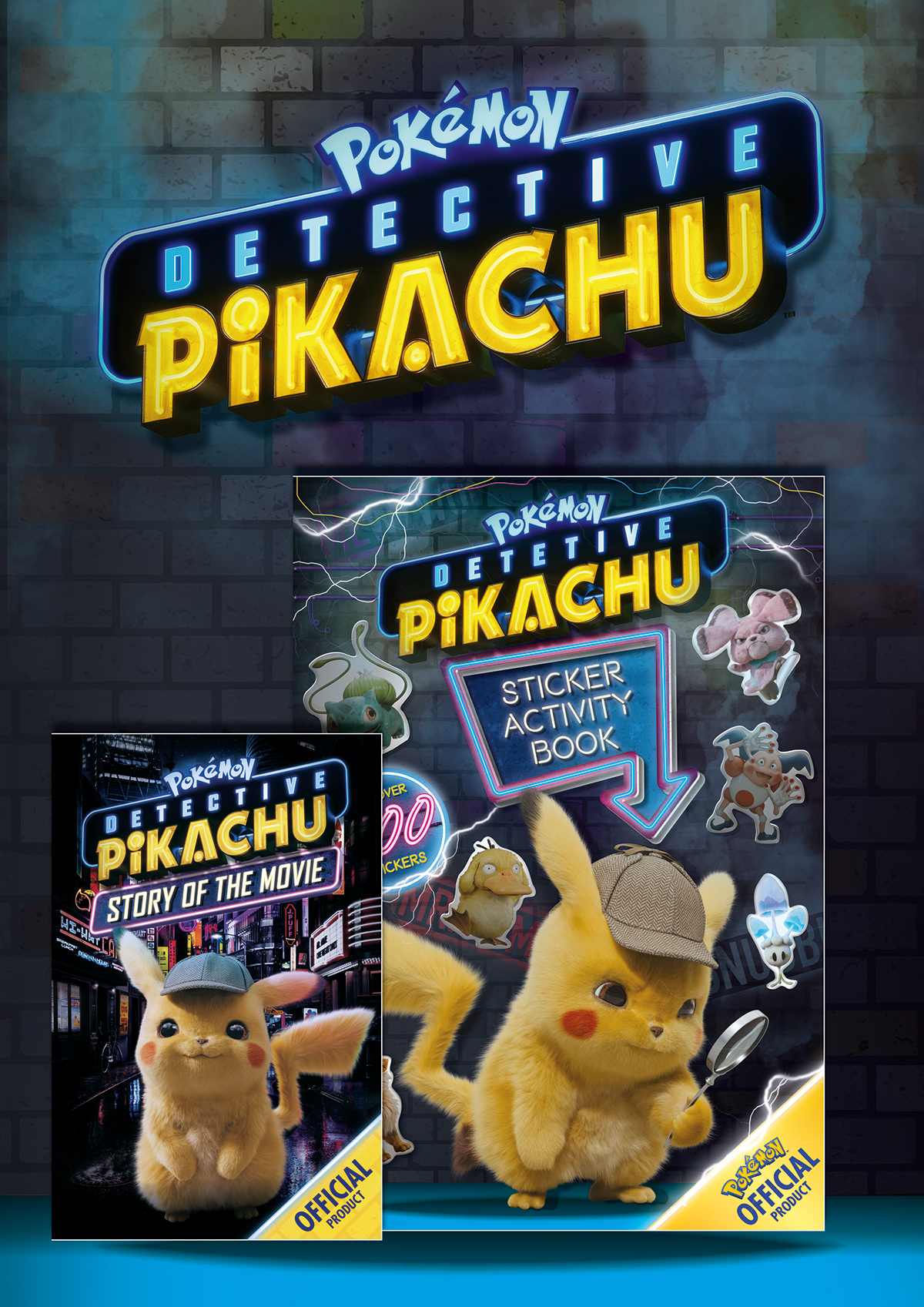 Book Cover Design design detective pikachu Licensed Design licensing Pokemon publishing  