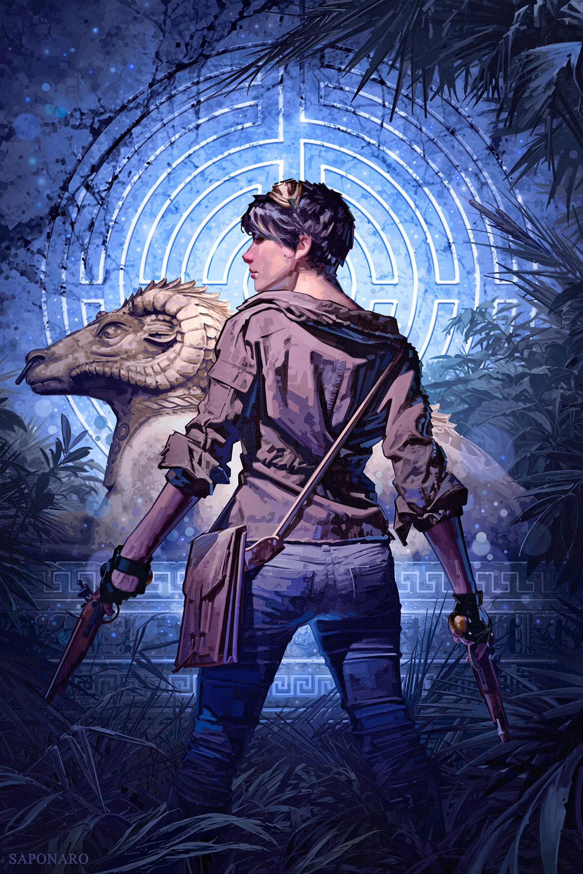 Dominick Saponaro art fantasy science fiction adventure digital painting book cover