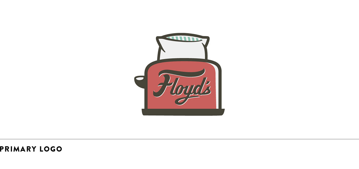 Floyd's bed and breakfast lettering identity