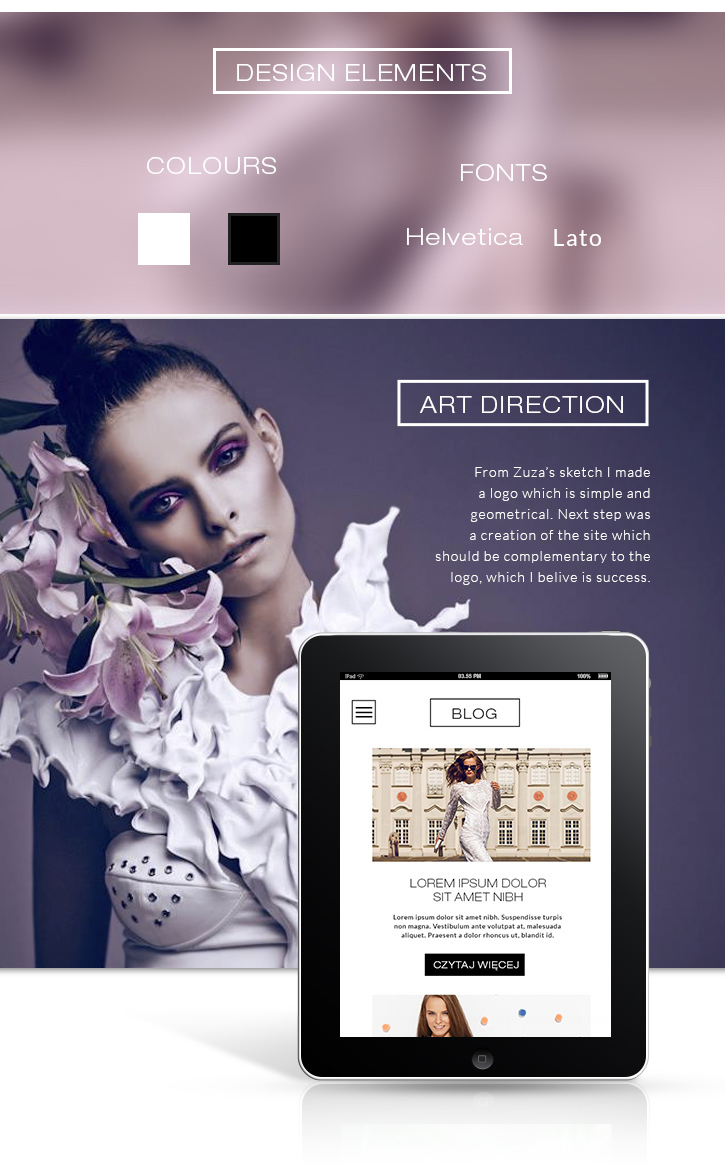 Website Responsive www model fashion blog Blog portfolio html5 ux mobile design UI flat scroll minimal clean